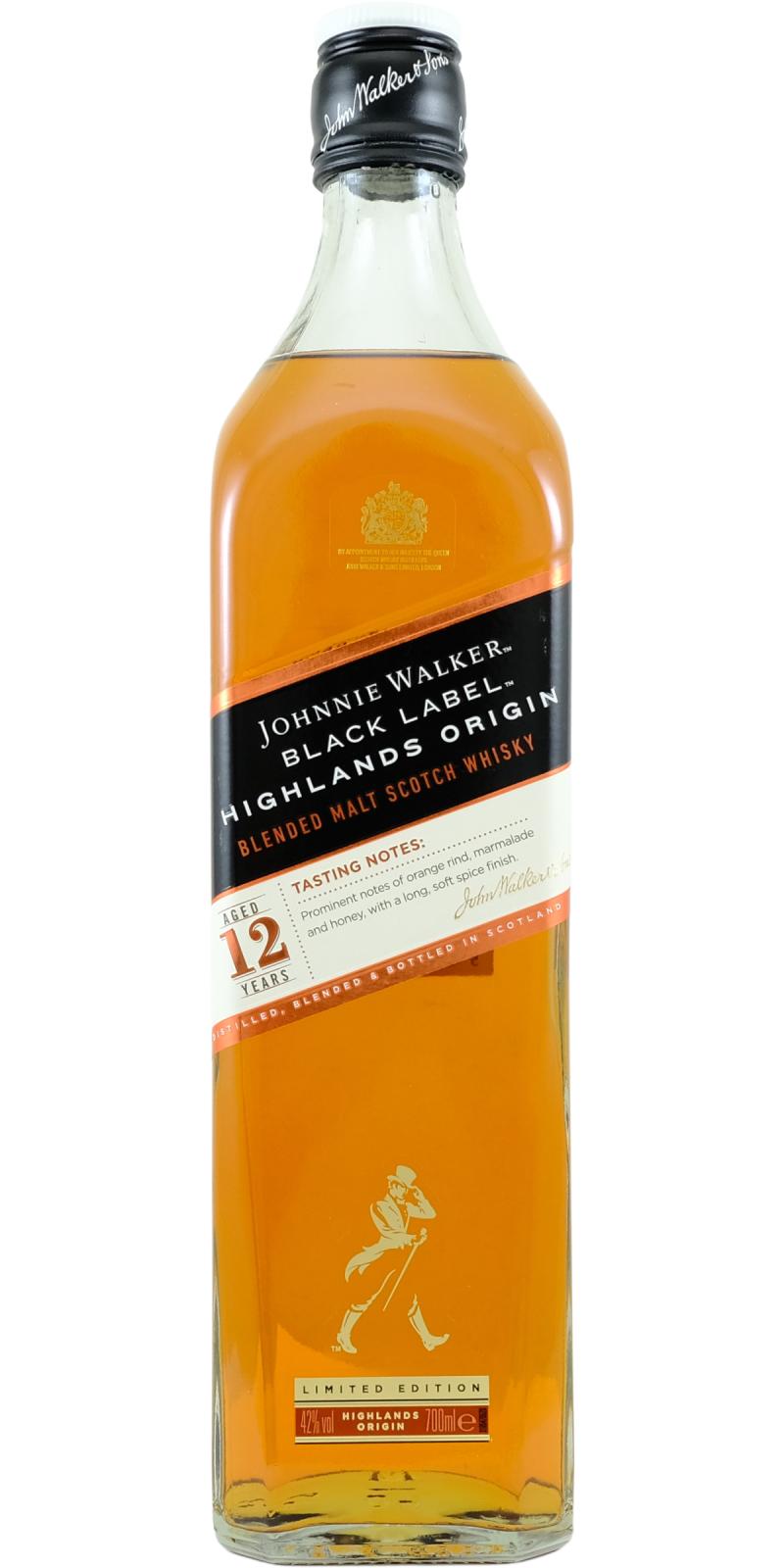 Johnnie Walker 12 Years Old Black Label Highlands Origin