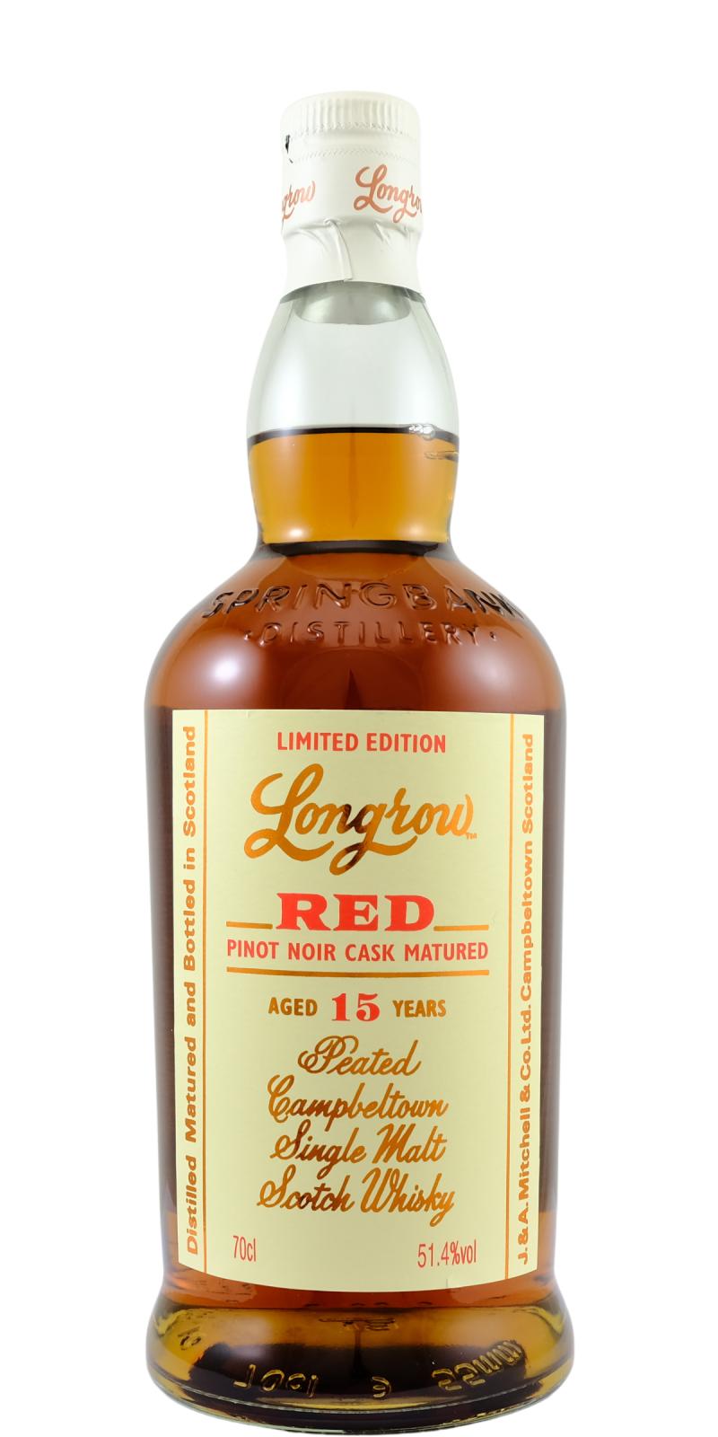 Longrow 15 Years Old Red Pinot Noir Cask Matured
