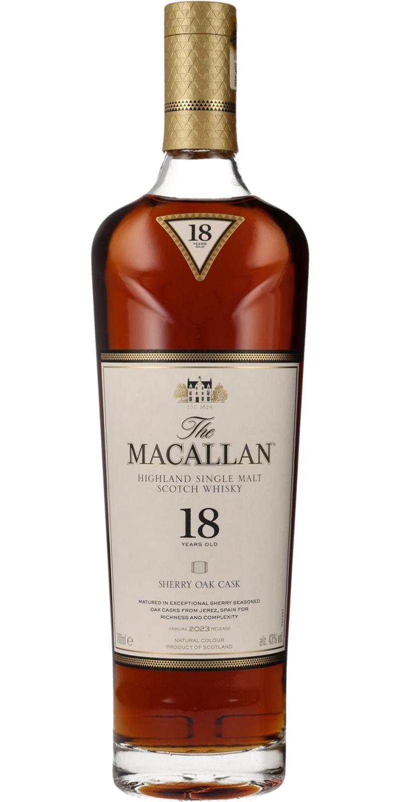 Macallan 18 Years Old Sherry Oak 2023 Release