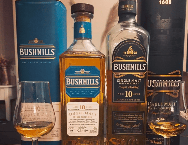 Bushmills bottle evolution